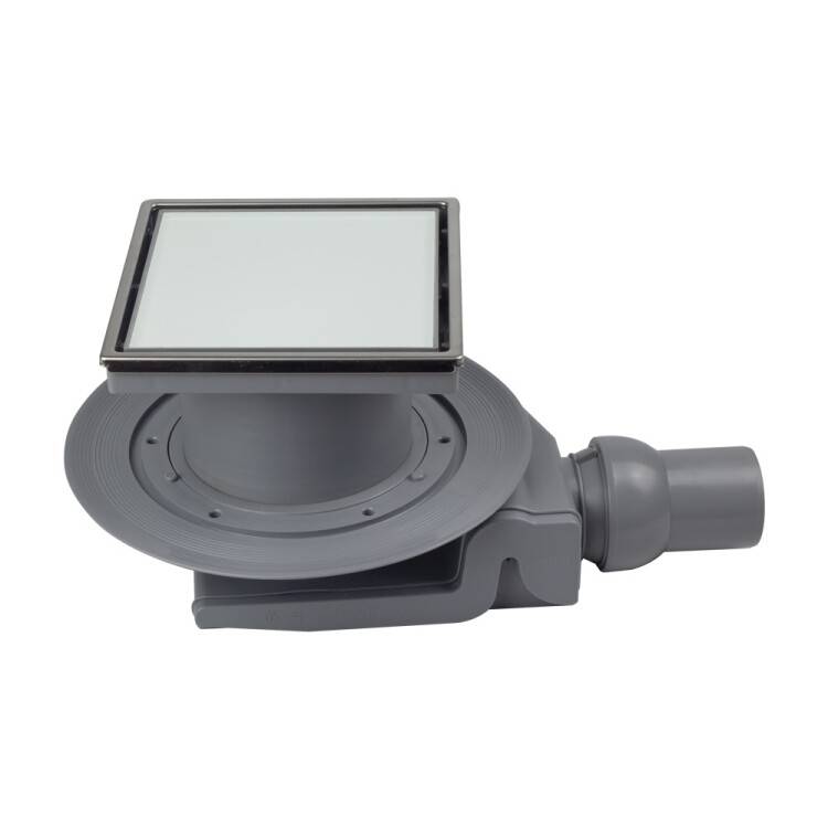 Трап для душа Pestan Confluo Standard White Glass 4 горизонтальный DN 50 белый/хром 13000096