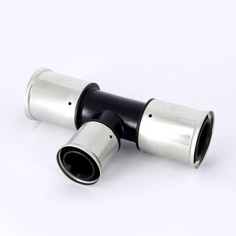 Тройник пресс PVDF Henco 50х40х50 мм 10PK-504050