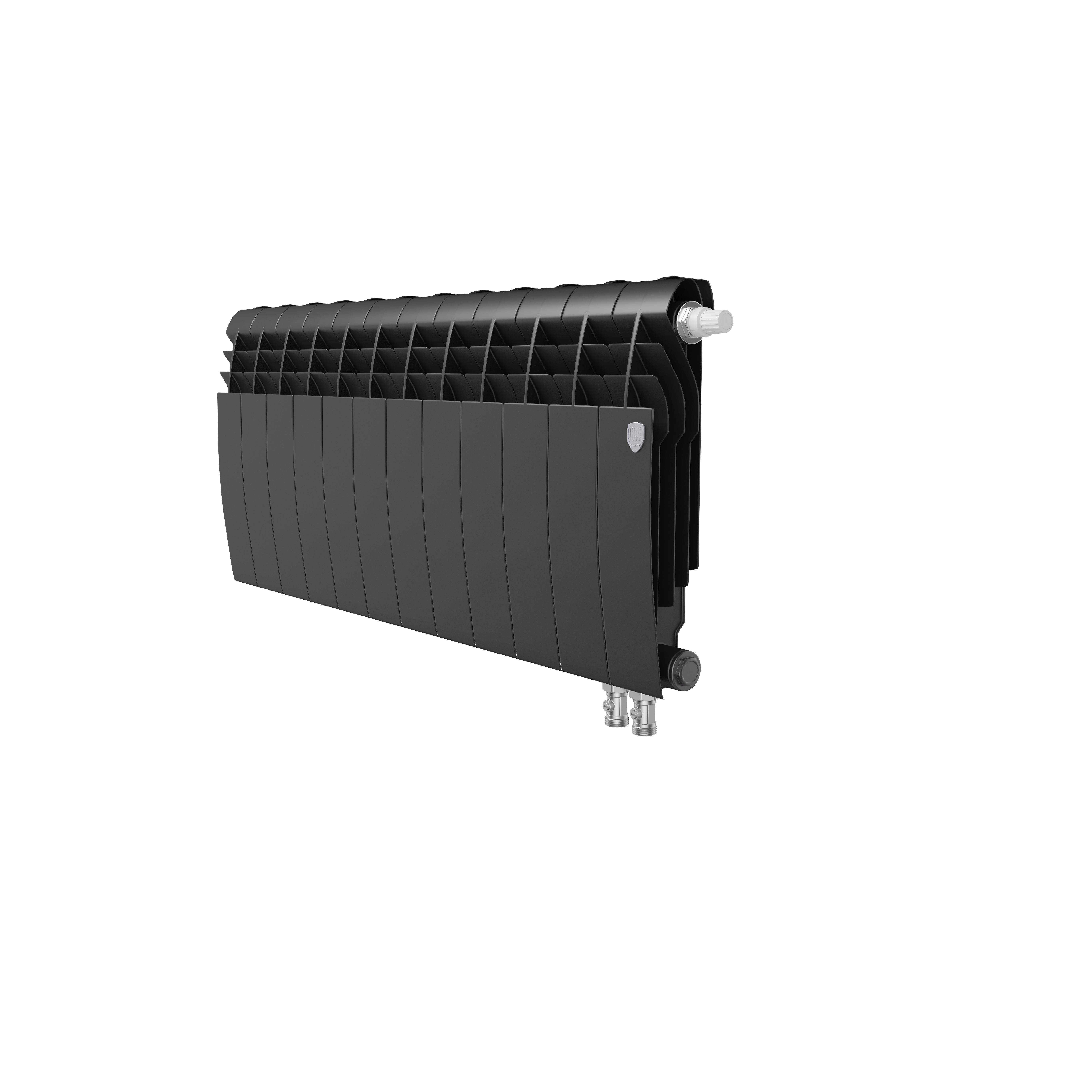 Радиатор биметаллический Royal Thermo BiLiner 350 Noir Sable VR 12 секций нижнее подключение НС-1196732