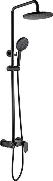 Душевая стойка с верхним душем Boheme Spectre черный матовый 458-B