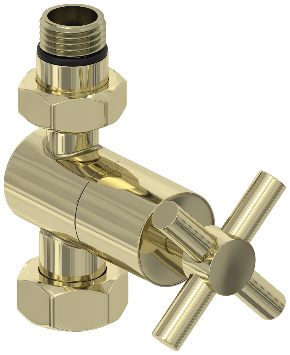 Вентиль регулировки температуры Сунержа прямой крест G 1/2 x G 3/4 шампань глянцевая 020-1409-1234