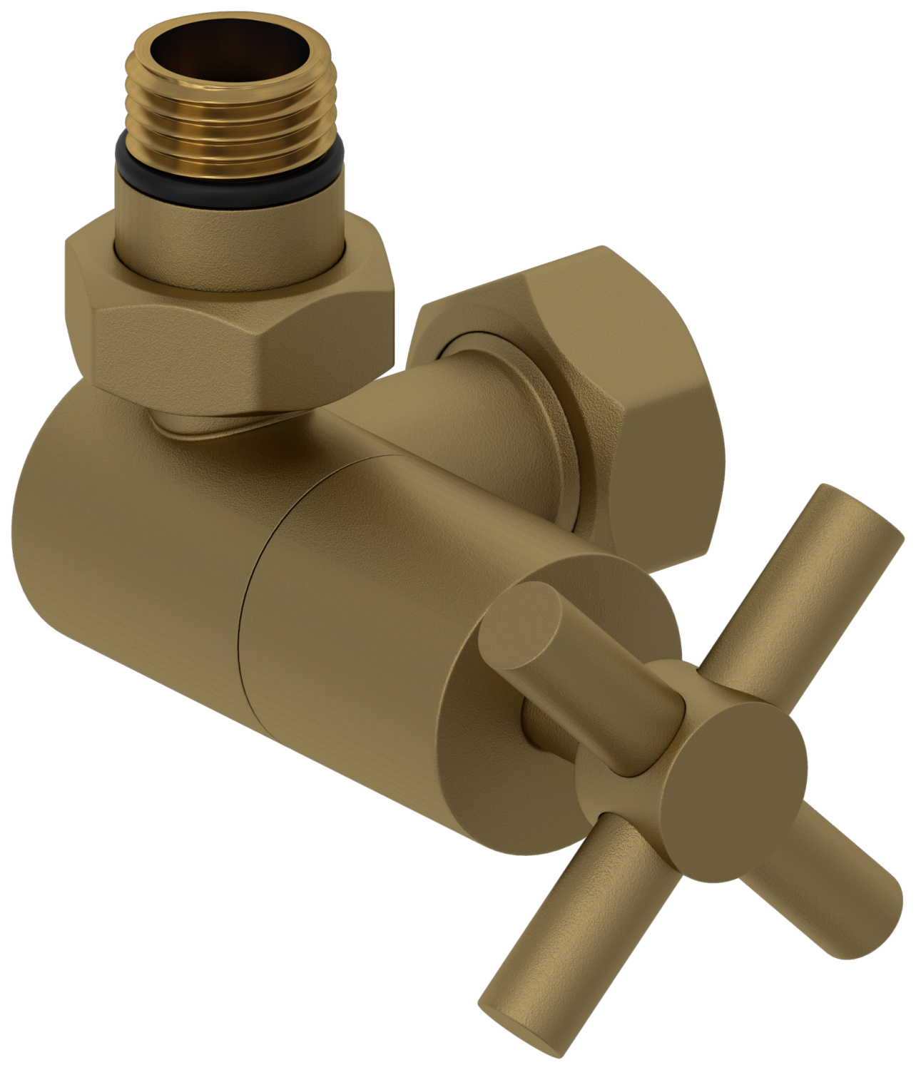 Вентиль регулировки температуры Сунержа 3D левый крест G 1/2 x G 3/4 золото матовое 032-1410-1234