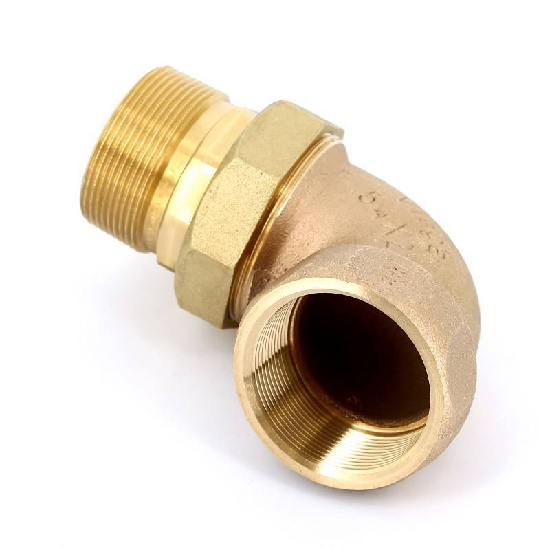 Разъемное соединение Viega 2 НВ угловое бронза с плоской прокладкой 348717