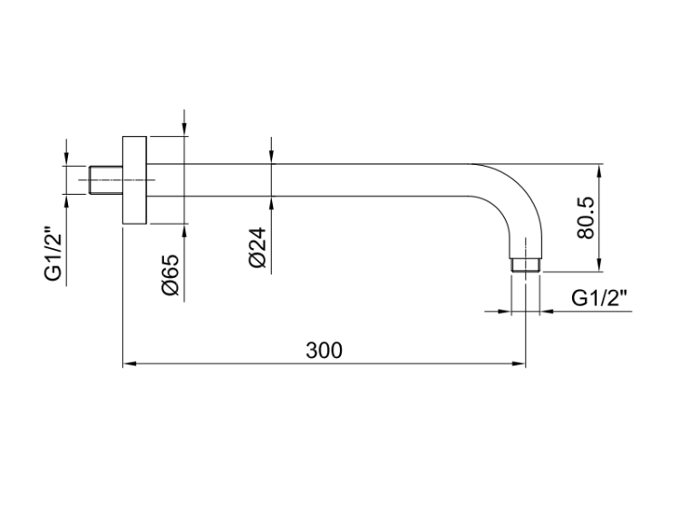 Держатель верхнего душа Fantini AF/21 настенный 300 мм цвет Matt Copper PVD 81P98080