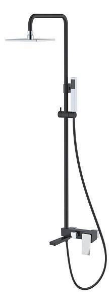Душевая стойка с верхним душем Boheme Q 15х36х92 см хром/черный 148-BCR.2