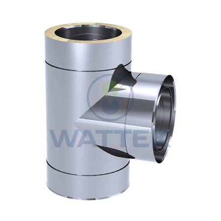 Тройник дымохода 90° HOGER сэндвич двустенный D180 мм HOG4T90