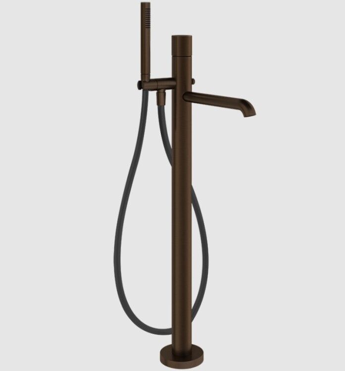 Смеситель для ванны и душа, Gessi, Habito Unito, напольный, цвет-Dark Bronze