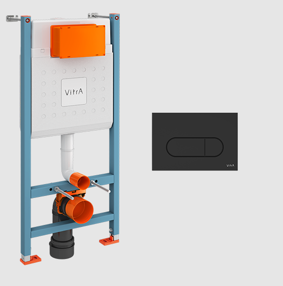 Инсталляция для унитаза Vitra Core 480х80х1110 мм с клавишей Root R 740-2211 черный матовый 8001874