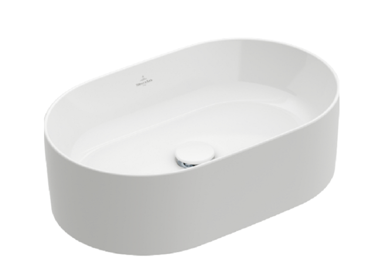 Раковина накладная Villeroy & Boch Collaro 560х360х145 мм альпийский белый 4A195601