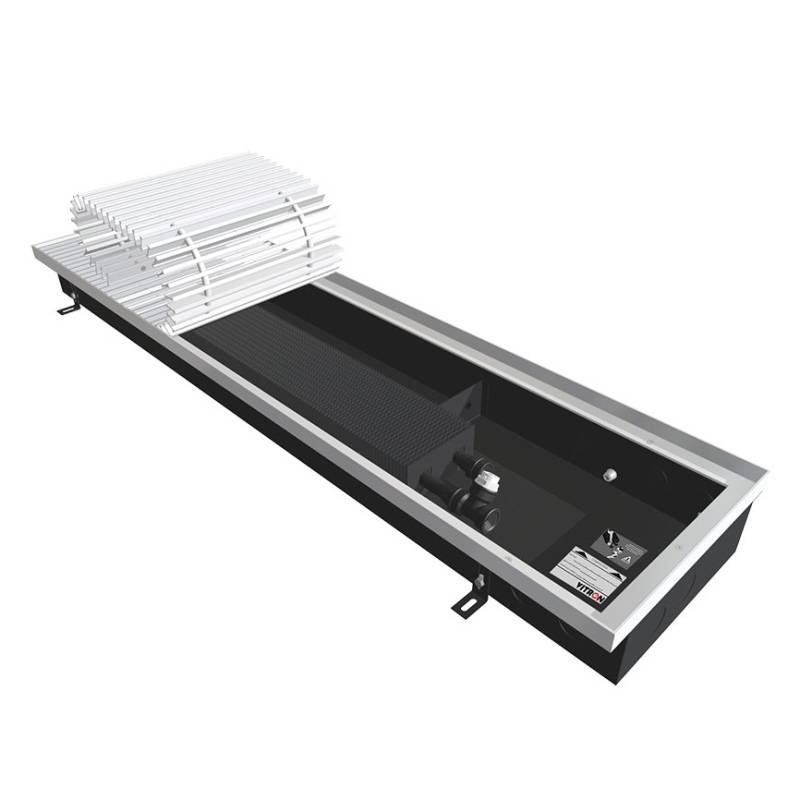 Конвектор парапетный Wilma Vitron 90x290x2500 мм с вентилятором ВКВП.90.290.2500.2ТГ.БД.Лев.