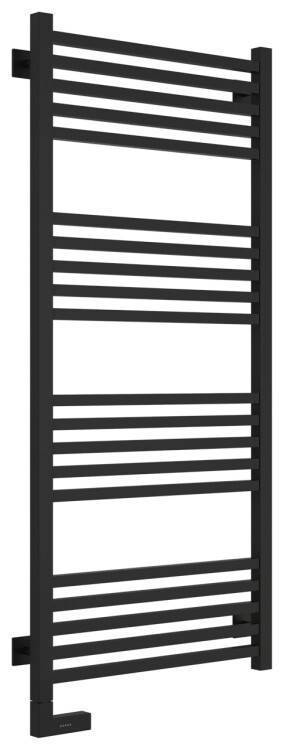 Полотенцесушитель электрический Сунержа Модус 2.0 1200x550 мм МЭМ нижнее слева черный матовый 31-5600-1250