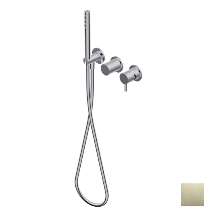 Встраиваемый смеситель для душа Ritmonio Diametro35 S на 2/3 выхода цвет Brushed champagne PVD PR52GG201F46