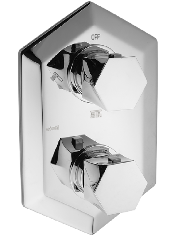 Смеситель для душа встраиваемый Cisal Chérie на 2 потребителя Chrome CE01920021