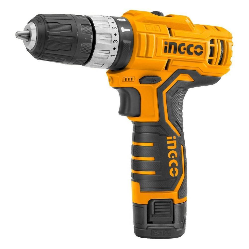 Дрель-шуруповерт аккумуляторная ударная INGCO CIDLI 12 В CIDLI