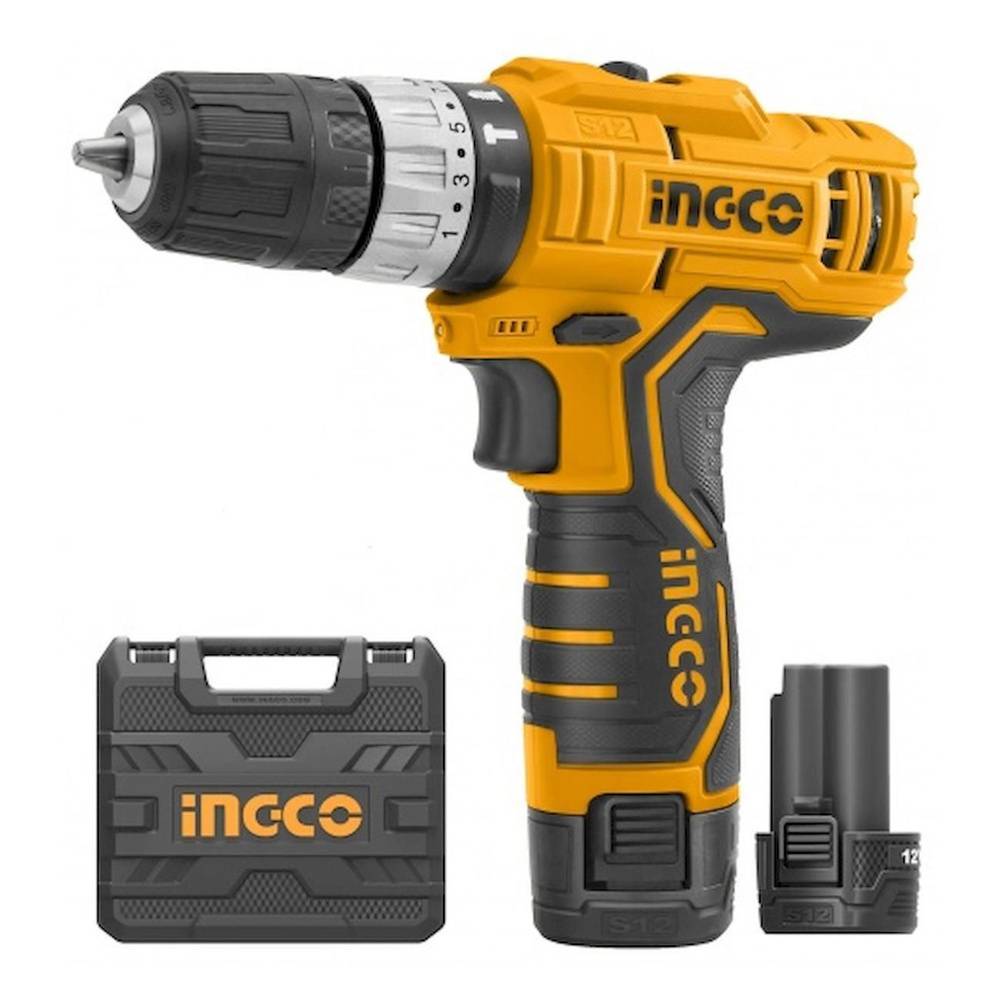Дрель-шуруповерт аккумуляторная ударная INGCO CIDLI 12 В CIDLI