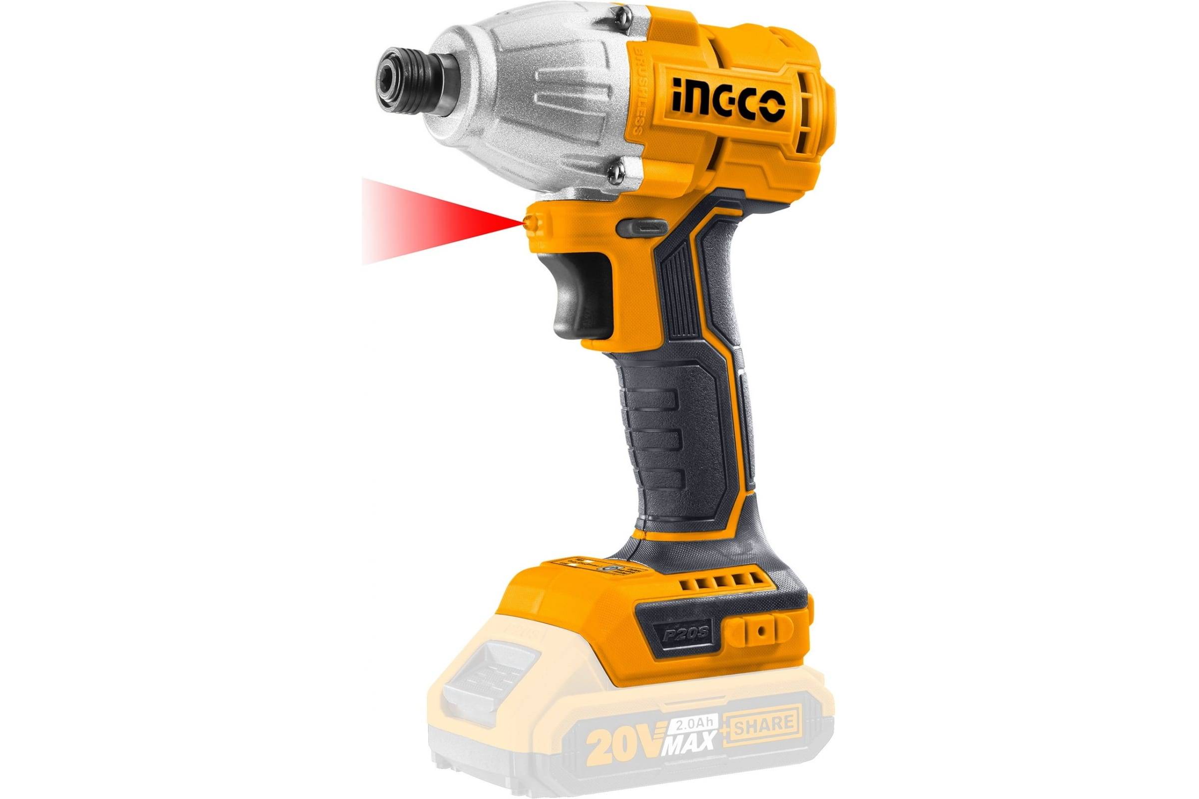 Шуруповерт аккумуляторный ударный INGCO CIRLI 20 В CIRLI