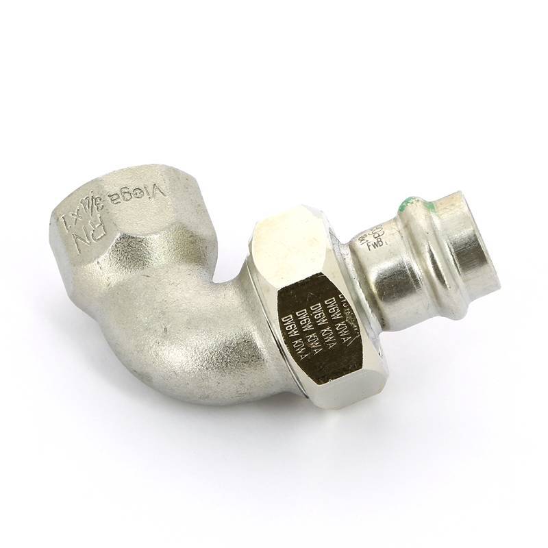 Угол разъемный пресс-В нержавеющая сталь Viega Sanpress Inox 18x3/4 437312