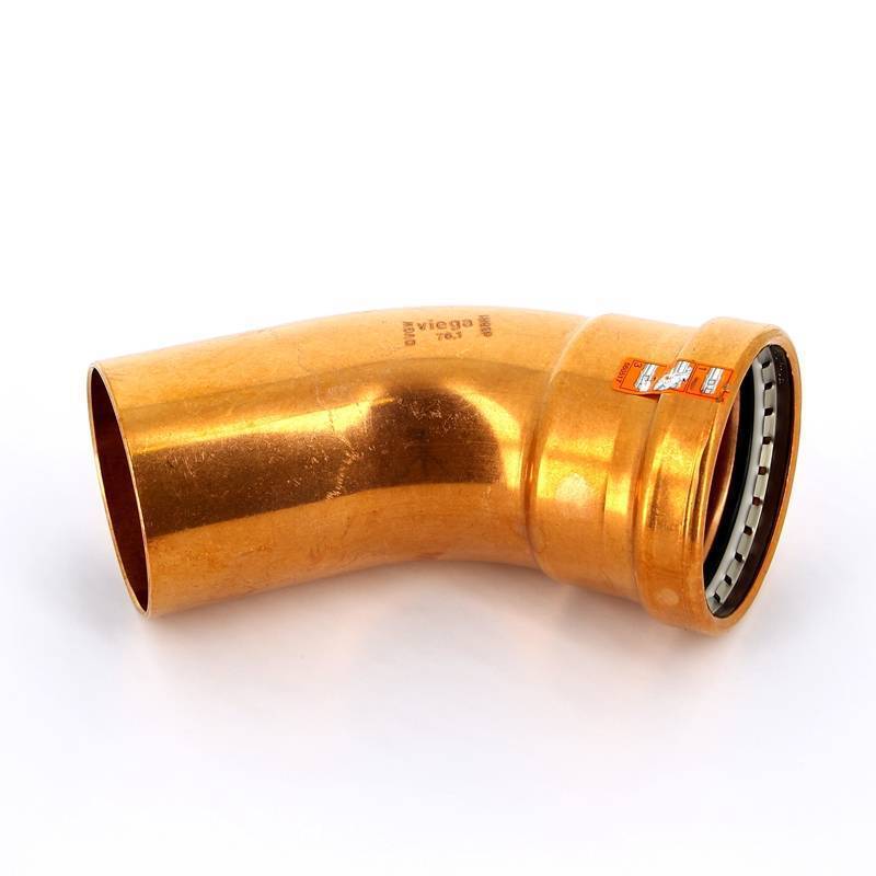 Угол-вставка 45° пресс Viega Profipress XL 76.1 мм медь 476939