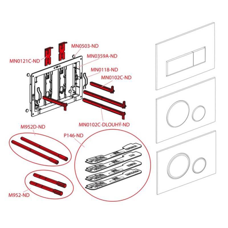 Кнопка смыва Alcaplast M578 черный матовый M578
