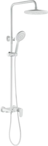 Душевая стойка с верхним душем Boheme Spectre белый матовый 458-MW