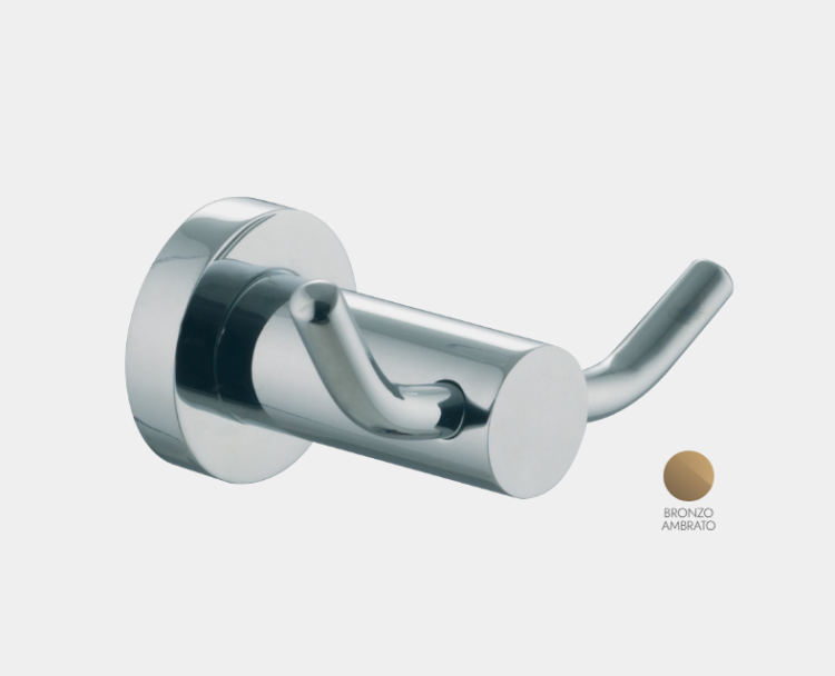 Крючок двойной Fima Carlo Frattini Accessori настенный 90x60x40 мм бронза янтарная F60042ZL
