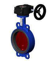 Затвор дисковый поворотный TECOFI Tecfly DN 100 PN 16 межфланцевый с редуктором VPI4448-08EP0100