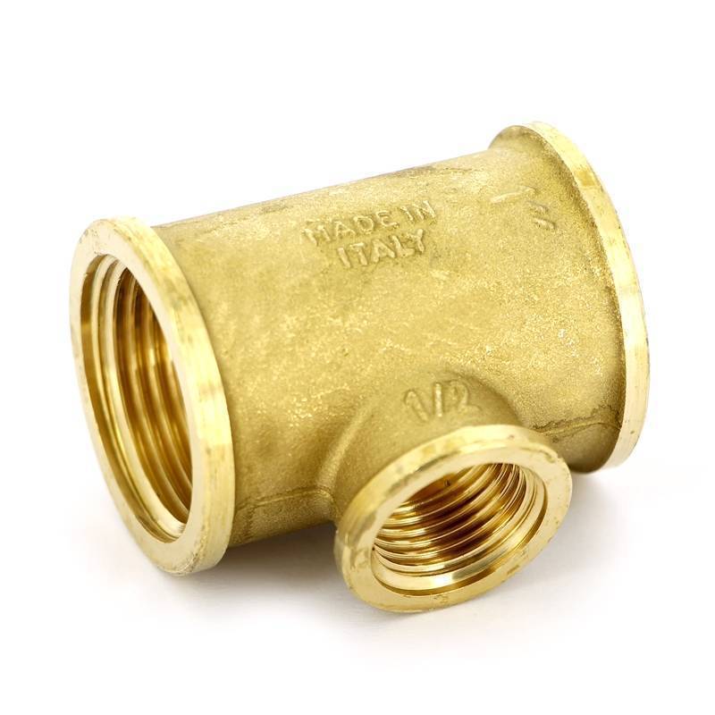 Тройник латунный Tiemme 1x1/2x1 ВР 1500037