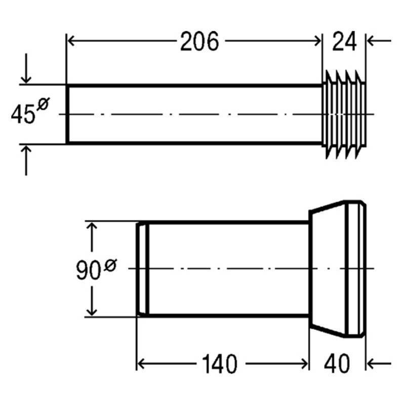 Комплект для подвесного унитаза Viega DN 90 отвод патрубок колпачки 308414