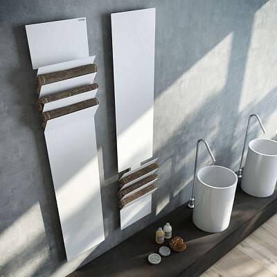 Полотенцесушитель электрический Antrax IT Flaps A 350x1710 мм Schuko белый матовый ECFPA171001TBCOR