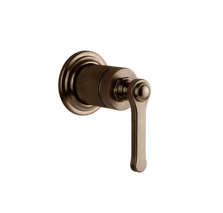 Смеситель для душа Gessi VENTI20 на 1 потребитель встраиваемый Coffee Bronze Brushed PVD 65109761