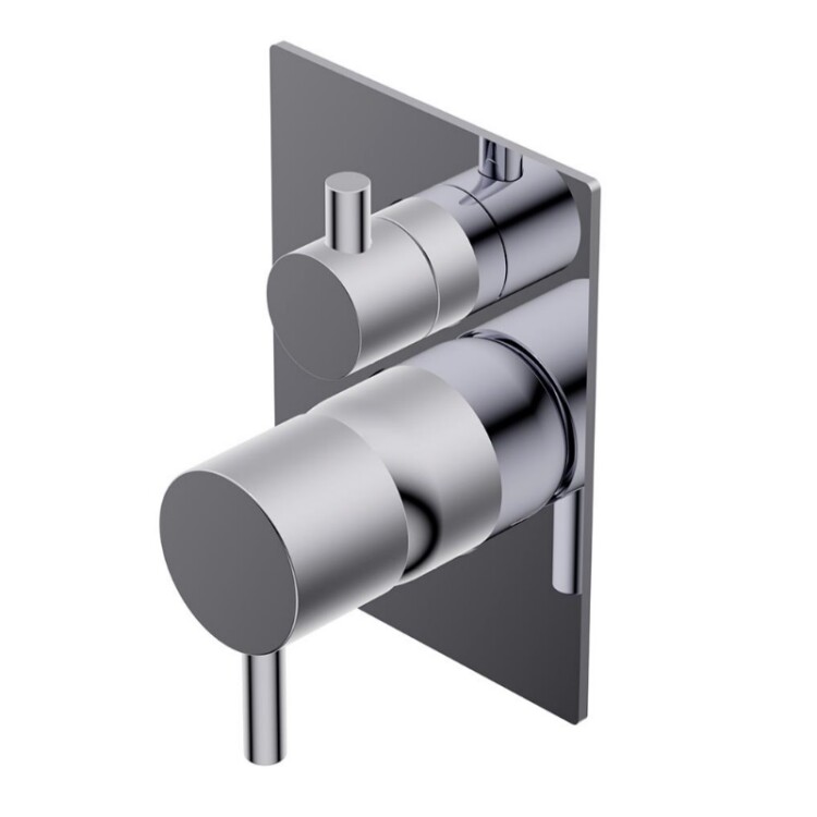 Смеситель для душа Ritmonio Diametro35 S на 2 потребителя Brushed Chrome PR52GC111IX