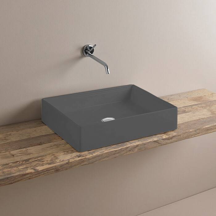 Раковина накладная Artceram Scalino 550х380х115 мм без отверстия Blue denim SCL0023700