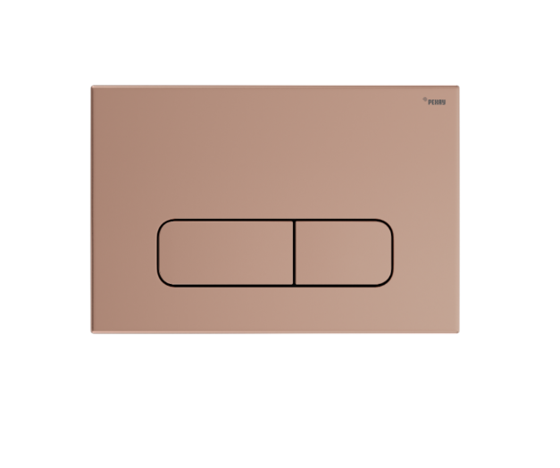 Панель смыва, РЕХАУ, NOVA ELLIPSE 001, для унитаза, шгв 245-12.6-165, с овальными клавишами, пластик, цвет-золото розовое матовое