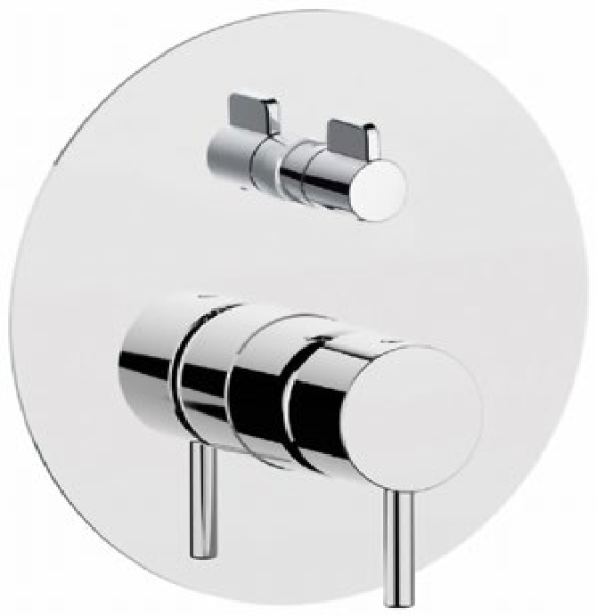 Смеситель для душа встраиваемый Cisal Less New на 2 потребителя Brushed Gold LN0023002W