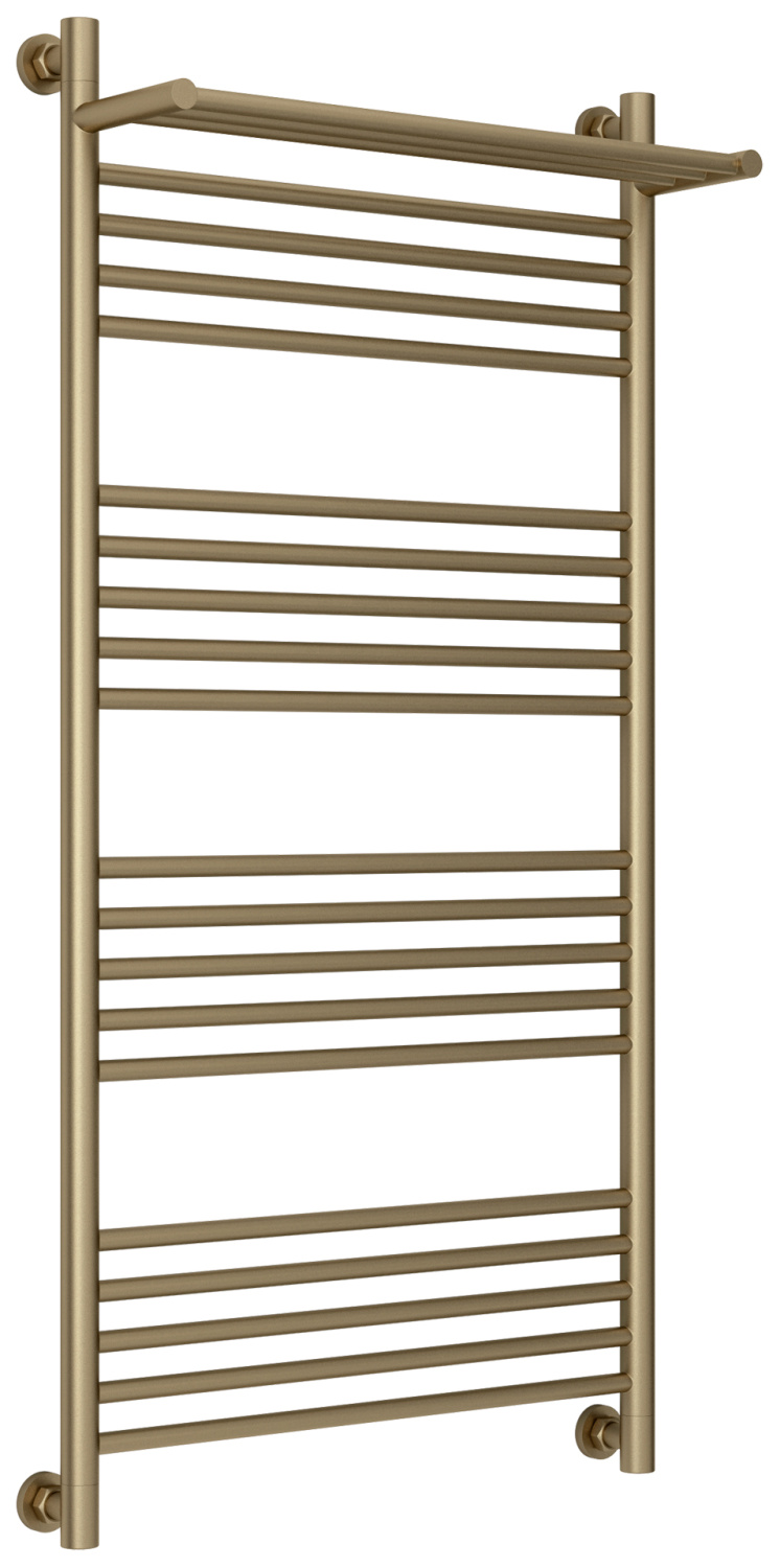 Полотенцесушитель водяной Сунержа Богема+ с 1 полкой 650x1262 мм золотой шёлк матовый 32-0223-1260