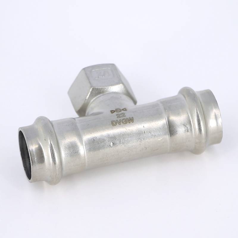 Тройник пресс IBP B-Press Inox 22x1/2x22 мм нержавеющая сталь PS4130G0220422