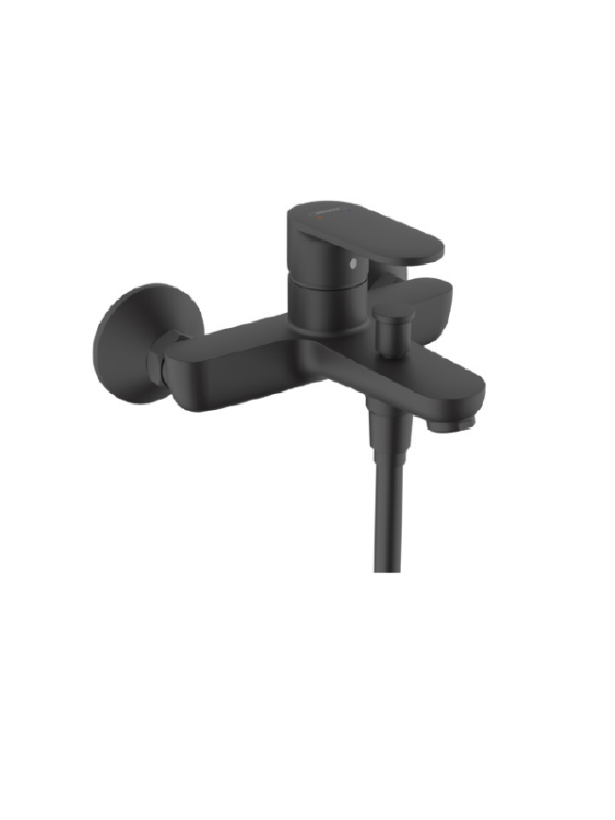 Смеситель для ванны и душа Hansgrohe Vernis Blend однорычажный черный матовый 71440670