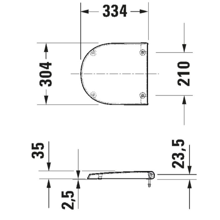 Крышка для писсуара Duravit ME by Starck с функцией SoftClose белая 0024090000
