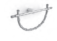 Полотенцедержатель-кольцо Bertocci Guccio 350х60х165 мм розовое золото 12649395500