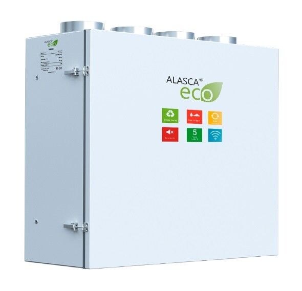 Приточно-вытяжная установка Alasca ECO V200EC W Pro с рекуператором и водяным нагревателем ECO V200EC W Pro