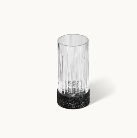 Стакан Decor Walther ROCKS BOD 2 65х65х125 мм прозрачный/черный матовый/Swarovski 0934260