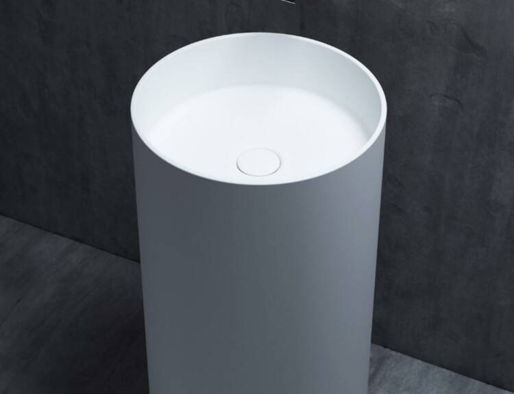 Раковина напольная Salini Armonia 450x450x850 мм белый глянцевый 130111G