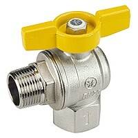 Кран шаровой угловой Giacomini R781 3/4 ВР-НР полнопроходной никелированный R781GBX004