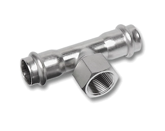 Тройник Sanha NiroPress 316L пресс-ВР-пресс 54x1/2x54 мм 69130G5412543