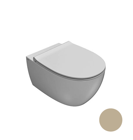 Унитаз подвесной Globo 4ALL 360x540x330 мм безободковый цвет Perla MDS03PA