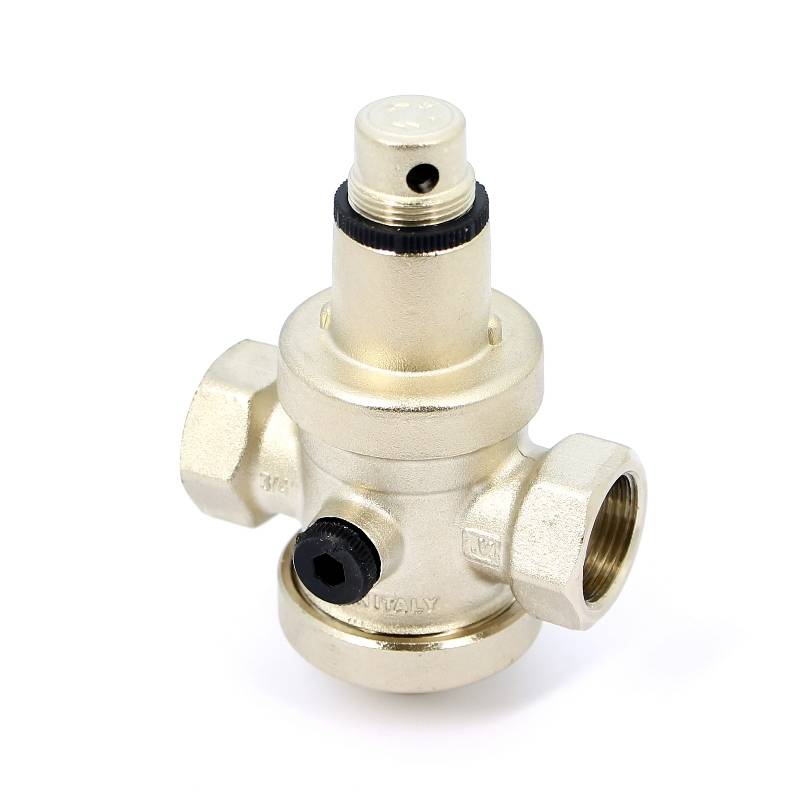 Редуктор давления UNI-FITT 204N ВВ никелированный с отверстием под аксиальный манометр 3/4 204N3140