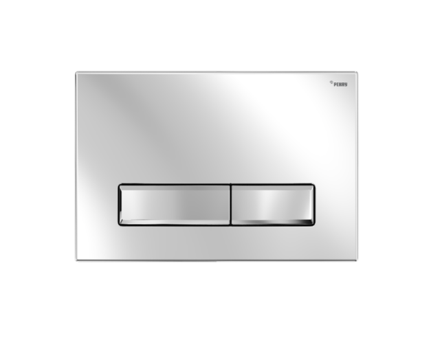Панель смыва, РЕХАУ, NOVA LONG 001, для унитаза, шгв 245-9.5-165, с прямоугольными клавишами, пластик, цвет-хром глянцевый
