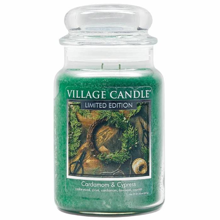 Ароматическая свеча Village Candle Cardamom & Cypress Кардамон и Кипарис 602 г 10031