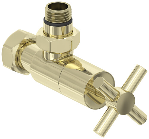 Вентиль Сунержа угловой Крест G 1/2 x G 3/4 шампань 02014081234