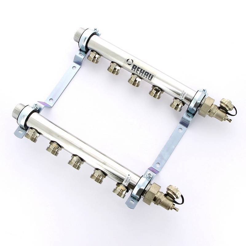 Коллекторная группа REHAU HLV 1 x 3/4 5 выходов с воздухоотводчиком 110207